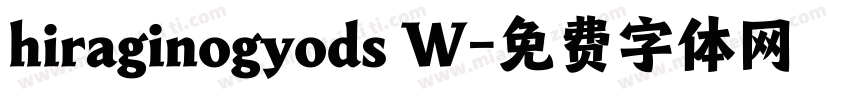hiraginogyods W字体转换